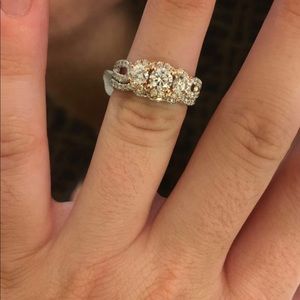 Leo bridal engagement ring